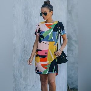 ViCi Collection Printed Mini Shift Dress Size M